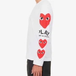 Comme Des Garçons Play Logo-print Cotton-jersey Top -Default Template 4 1124 2000022 P1T260 WHITE ALT02
