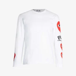 Front Page 13 Comme Des Garçons Play Logo-print Cotton-jersey Top