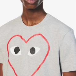 Comme Des Garçons Play CDG EMPTY HEART TEE 11 Comme Des Garçons Play CDG EMPTY HEART TEE -Default Template 4 1124 2000022 P1T266 GREY ALT04