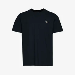 Zebra-embroidered Cotton-jersey T-shirt