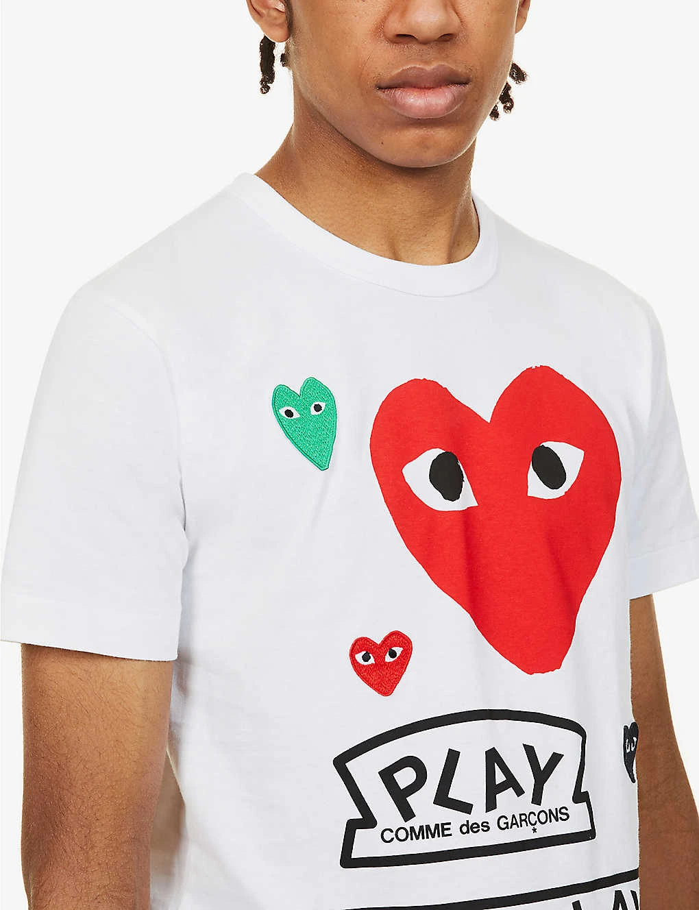 Comme Des Garçons Play Hearts & Play Logo-print Cotton-jersey T-shirt 5 Comme Des Garçons Play Hearts & Play Logo-print Cotton-jersey T-shirt - Image 5