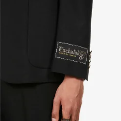 Gucci Firenze Peak-lapel Cotton, Mohair And Wool-blend Blazer -Default Template 4 R03765520 BLACK ALT04