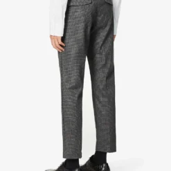Hugo Chain-embellished Tapered Gabardine Trousers -Default Template 4 R03788521 CHARCOAL ALT03