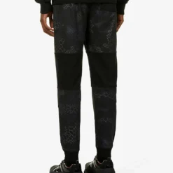 Hugo Snakeskin-print Relaxed-fit Tapered-leg Cotton-jersey Jogging Bottoms -Default Template 4 R03788662 BLACK ALT03