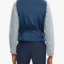 Ted Baker Sinjws Slim-fit Wool-blend Waistcoat -Default Template 4 R03788856 DKBLUE ALT02