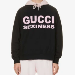 Gucci Sexiness Text-print Cotton-jersey Sweatshirt -Default Template 4 R03807083 BLACKPINK ALT02