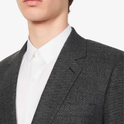 Sandro Legacy Single-breasted Wool Blazer 9 Sandro Legacy Single-breasted Wool Blazer -Default Template 4 R03851777 NOIRGRIS ALT04