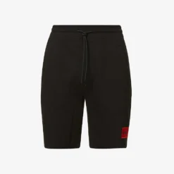 Hugo Logo-patch Relaxed-fit Cotton-jersey Shorts