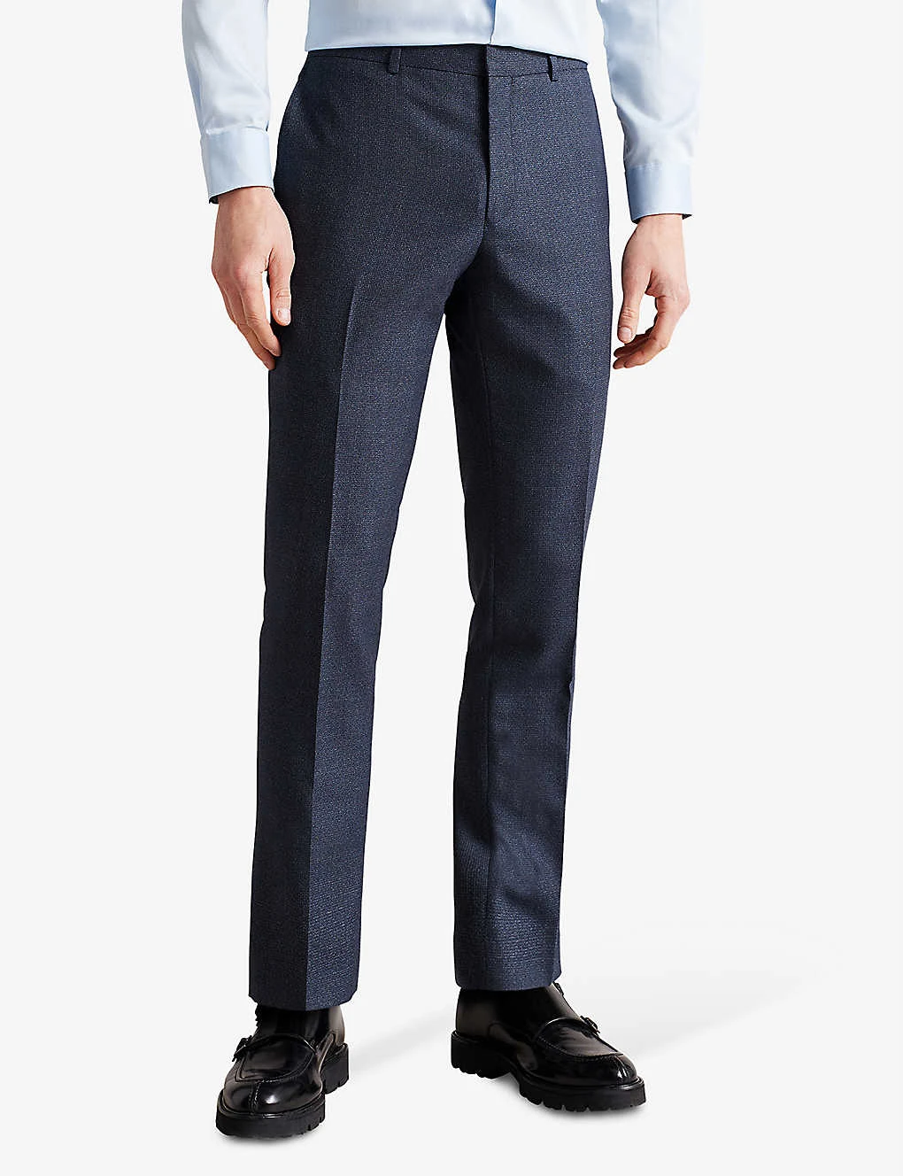 Ted Baker Cleets Slim-fit Mid-rise Wool-blend Suit Trousers 3 Ted Baker Cleets Slim-fit Mid-rise Wool-blend Suit Trousers - Image 3