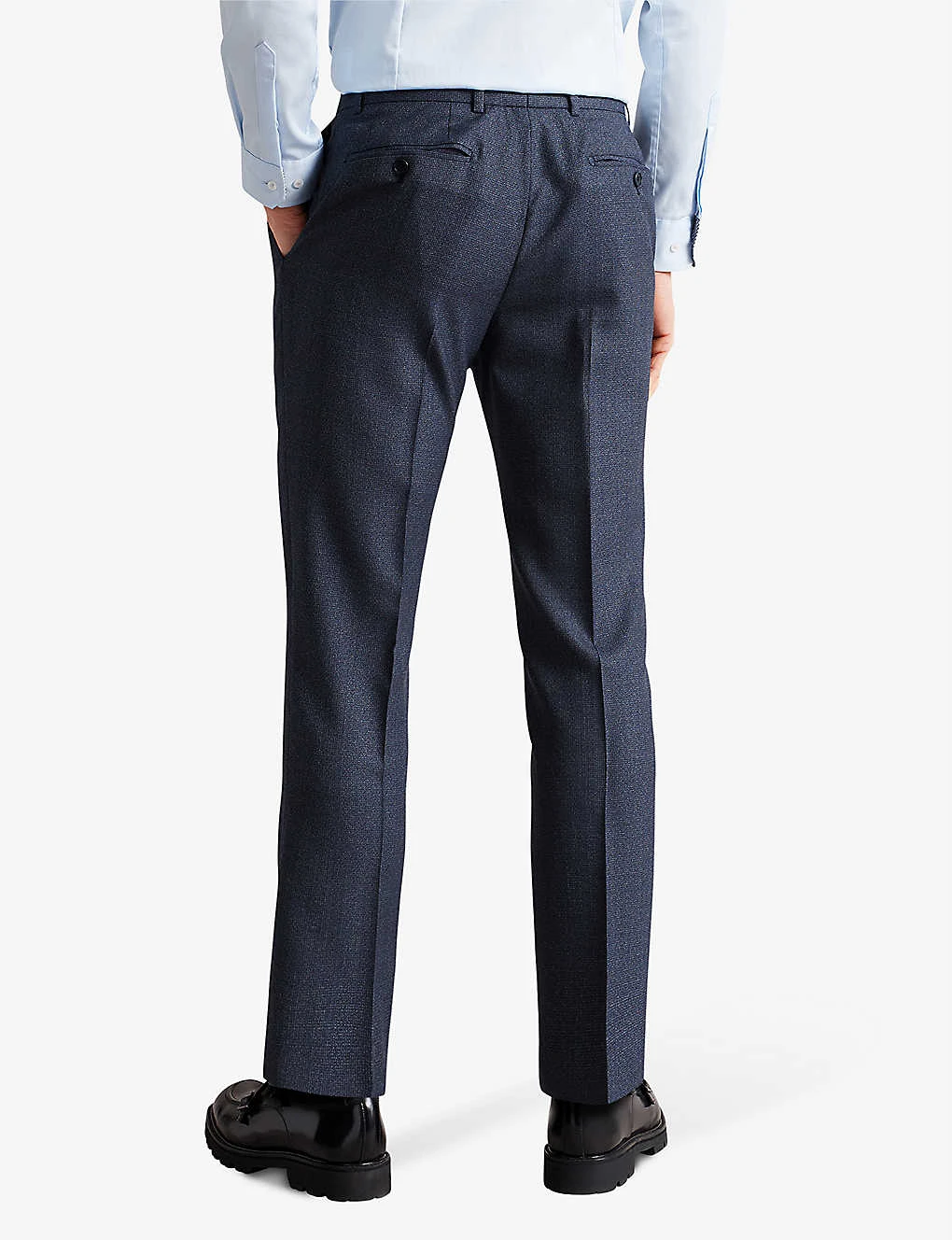 Ted Baker Cleets Slim-fit Mid-rise Wool-blend Suit Trousers 4 Ted Baker Cleets Slim-fit Mid-rise Wool-blend Suit Trousers - Image 4