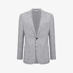Reiss Lindhurst Checked Single-breasted Woven Blazer