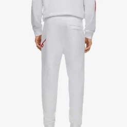 Hugo Brand-embroidered Drawstring-waist Cotton Jogging Bottoms -Default Template 4 R04012153 WHITE ALT03