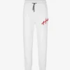 Hugo Brand-embroidered Drawstring-waist Cotton Jogging Bottoms