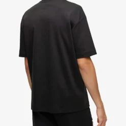 Hugo Logo-patch Relaxed-fit Cotton T-shirt -Default Template 4 R04053378 BLACK ALT03