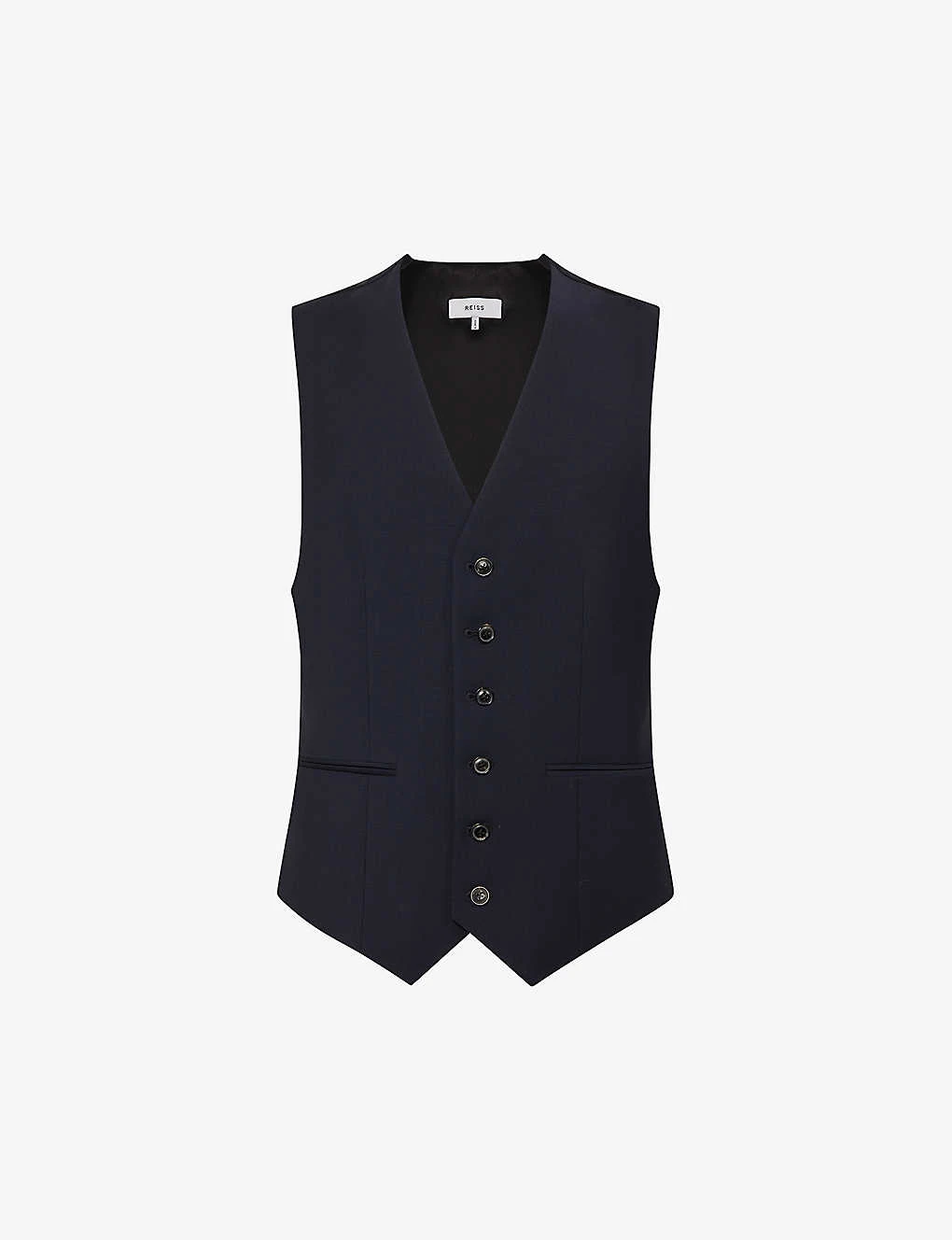 Reiss Hope Regular-fit Stretch-woven Waistcoat 1 Reiss Hope Regular-fit Stretch-woven Waistcoat