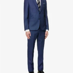 PAUL SMITH Birdseye-pattern Soho-fit Wool Suit -Default Template 4 R04069871 INKYBLUE ALT02