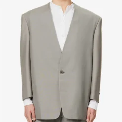 Fear Of God Eternal Lapelless Relaxed-fit Wool Blazer 8 Fear Of God Eternal Lapelless Relaxed-fit Wool Blazer -Default Template 4 R04075954 DUSTYCONCRETE ALT02