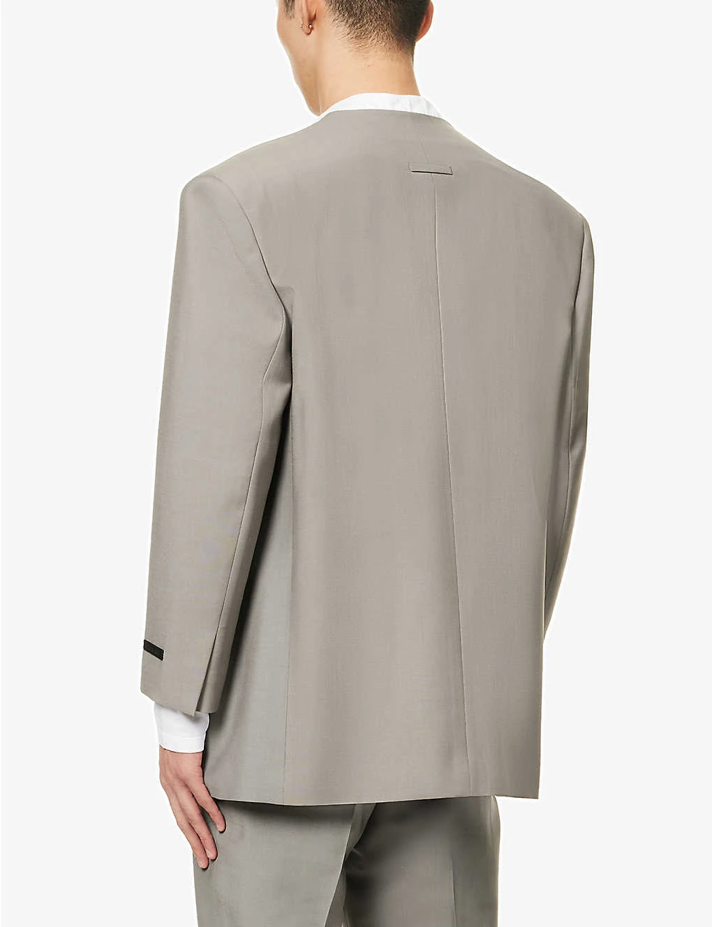 Fear Of God Eternal Lapelless Relaxed-fit Wool Blazer 4 Fear Of God Eternal Lapelless Relaxed-fit Wool Blazer - Image 4