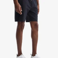 Reiss Robin Drawstring Waffle Cotton-blend Shorts 8 Reiss Robin Drawstring Waffle Cotton-blend Shorts -Default Template 4 R04080313 NAVY ALT02