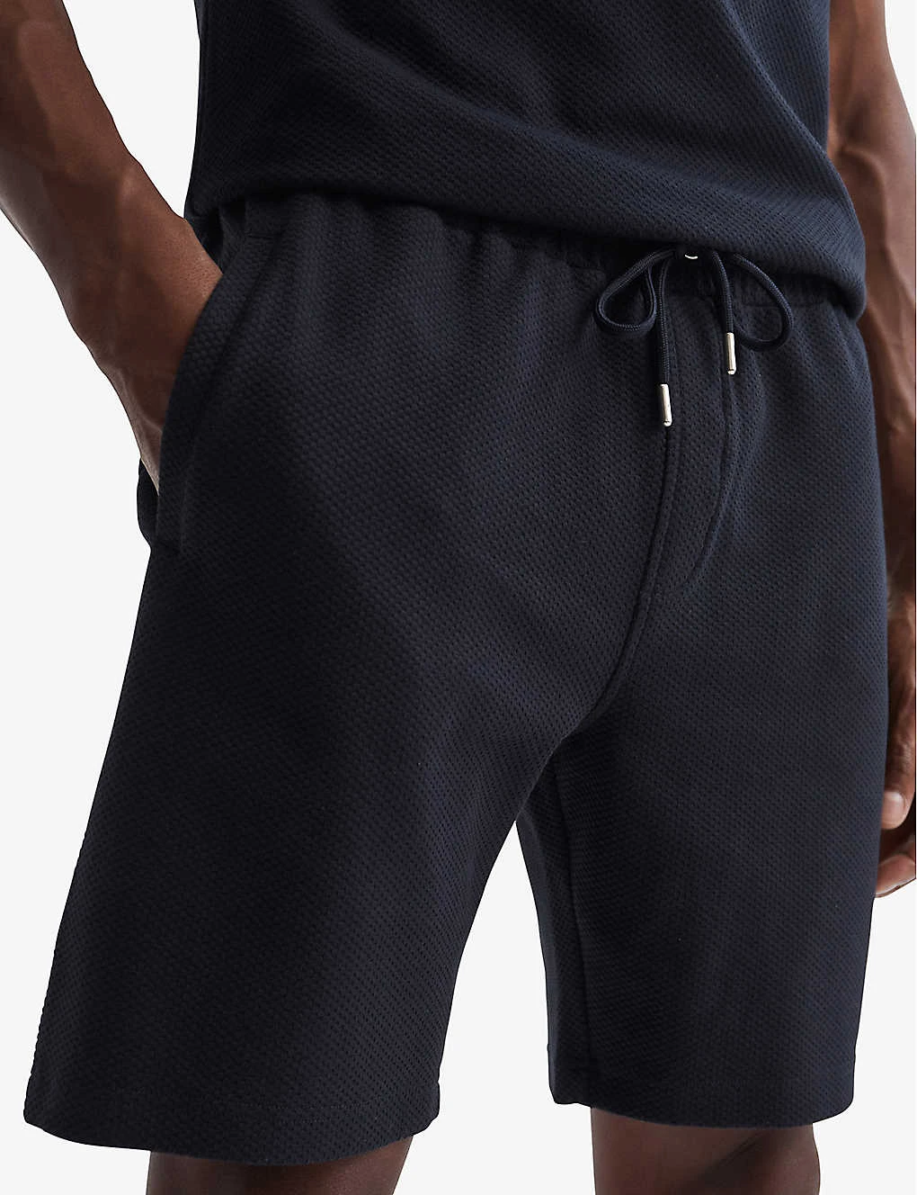 Reiss Robin Drawstring Waffle Cotton-blend Shorts 5 Reiss Robin Drawstring Waffle Cotton-blend Shorts - Image 5