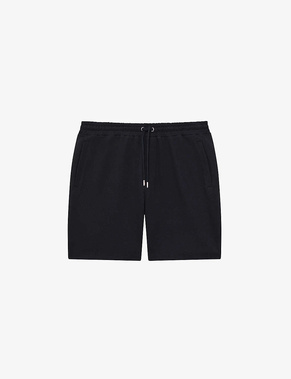 Reiss Robin Drawstring Waffle Cotton-blend Shorts 1 Reiss Robin Drawstring Waffle Cotton-blend Shorts