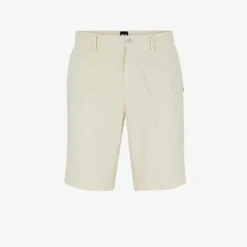 Boss Knee-length Slim-fit Stretch-cotton Gabardine Shorts