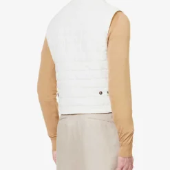 ELEVENTY Quilted Padded Wool-bend Gilet -Default Template 4 R04082503 IVORY ALT03