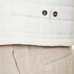 ELEVENTY Quilted Padded Wool-bend Gilet -Default Template 4 R04082503 IVORY ALT05