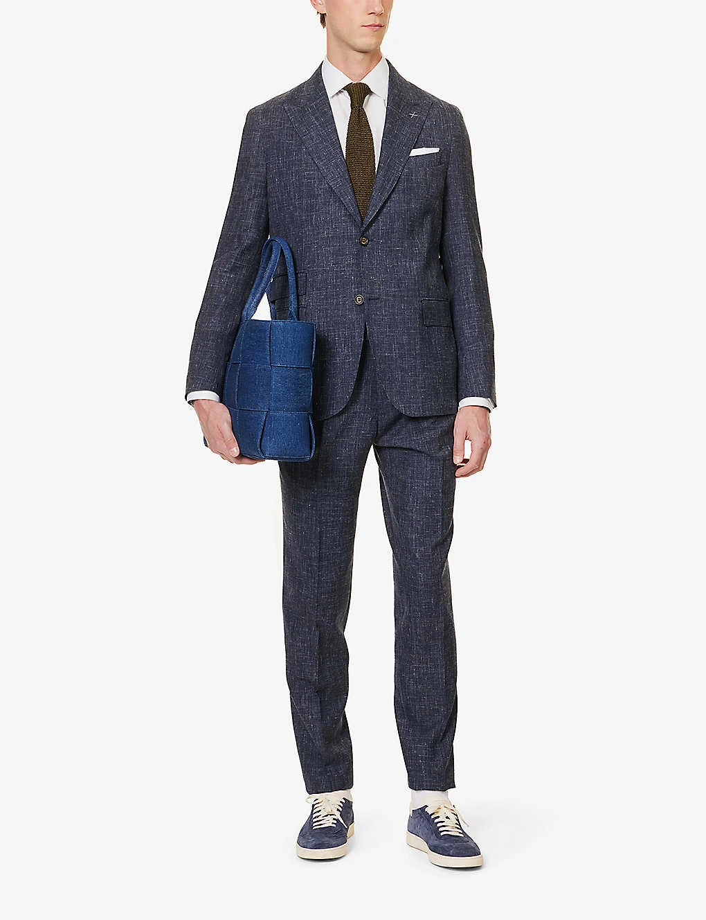 ELEVENTY Single-breasted Wool, Silk And Linen-blend Suit 2 ELEVENTY Single-breasted Wool, Silk And Linen-blend Suit - Image 2