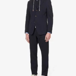 ELEVENTY Regular-fit Hooded Cotton-blend Suit -Default Template 4 R04082515 BLUE ALT02