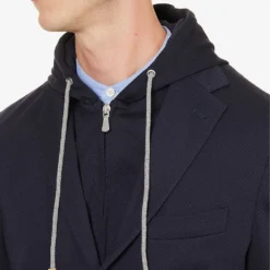 ELEVENTY Regular-fit Hooded Cotton-blend Suit -Default Template 4 R04082515 BLUE ALT06