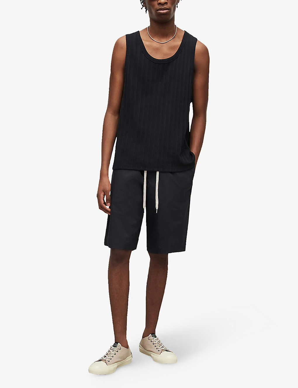 AllSaints Madison Relaxed-fit Organic Cotton-blend Vest 2 AllSaints Madison Relaxed-fit Organic Cotton-blend Vest - Image 2