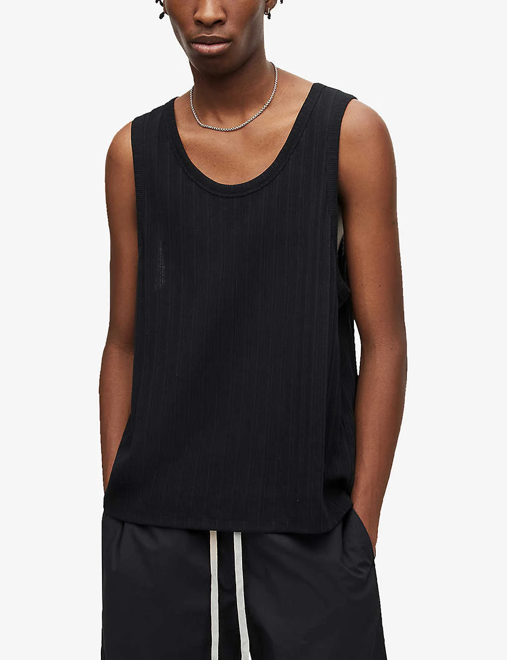 AllSaints Madison Relaxed-fit Organic Cotton-blend Vest 3 AllSaints Madison Relaxed-fit Organic Cotton-blend Vest - Image 3