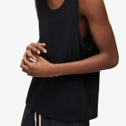 AllSaints Madison Relaxed-fit Organic Cotton-blend Vest 9 AllSaints Madison Relaxed-fit Organic Cotton-blend Vest -Default Template 4 R04086641 JETBLACK ALT04