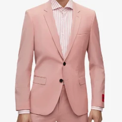 Hugo Single-breasted Slim-fit Wool-blend Suit -Default Template 4 R04093574 MEDIUMPINK ALT02