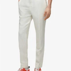 Hugo Single-breasted Slim-fit Linen-blend Suit -Default Template 4 R04093671 WHITE ALT04