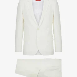 Hugo Single-breasted Slim-fit Linen-blend Suit