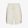 Hugo Logo-print Striped-trim Cotton-terry Shorts