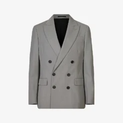 AllSaints Anori Double-breasted Wool-blend Blazer