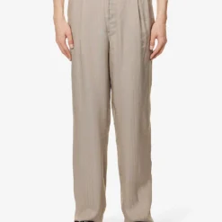 Giorgio Armani Double-breasted Regular-fit Woven Suit -Default Template 4 R04096683 PEWTER ALT07