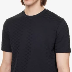 Emporio Armani Logo-jacquard Regular-fit Cotton-jersey T-shirt -Default Template 4 R04097202 NAVY ALT04