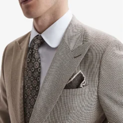 Reiss Pew Houndstooth Slim-fit Wool Blazer -Default Template 4 R04098634 BROWN ALT04
