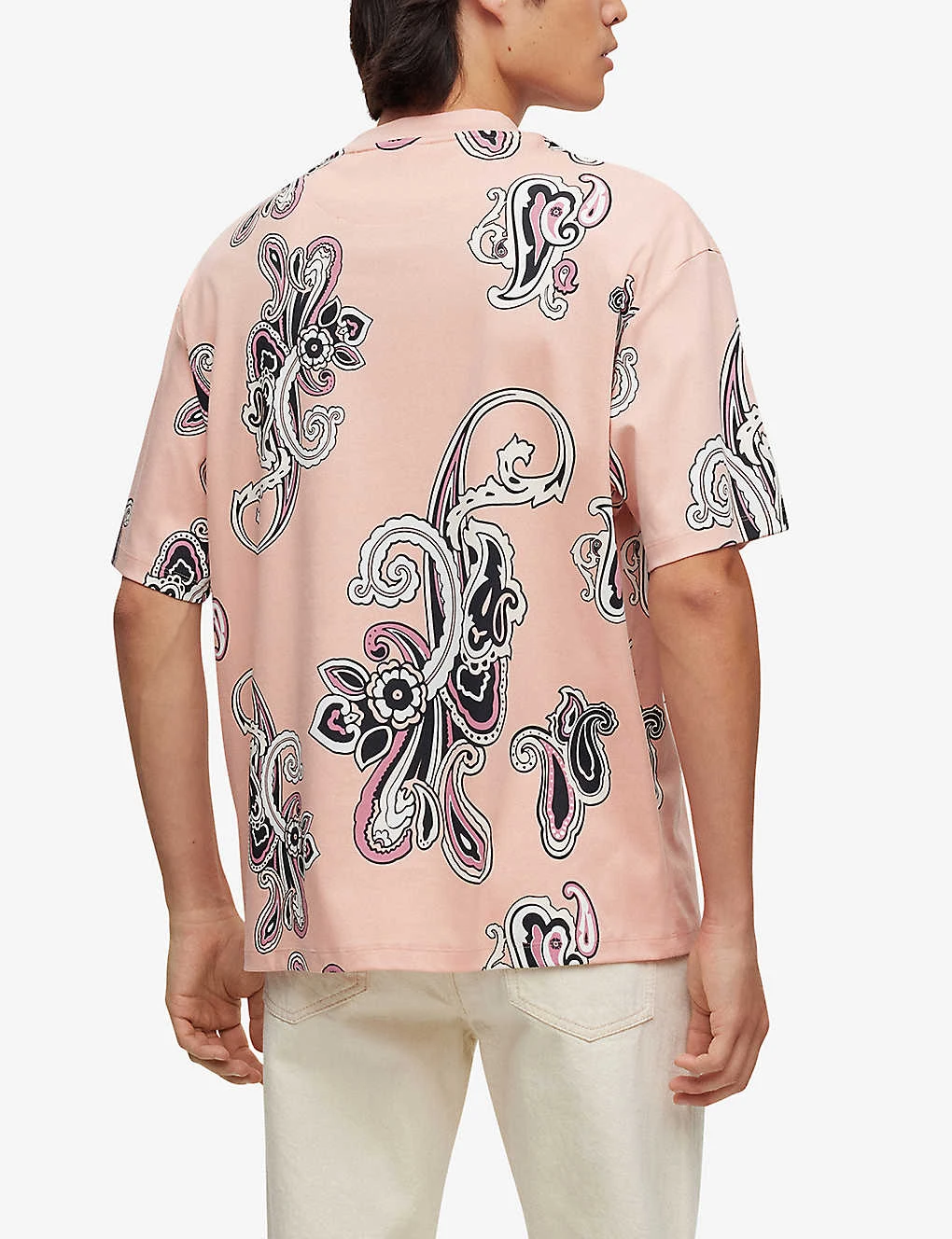 Hugo Paisley-print Oversized Cotton T-shirt 4 Hugo Paisley-print Oversized Cotton T-shirt - Image 4