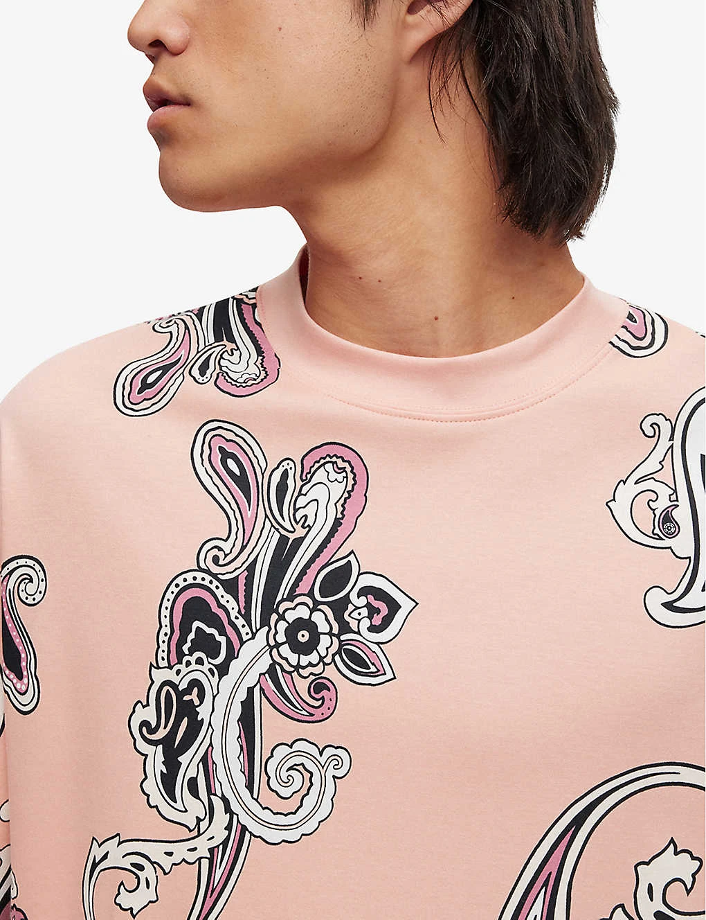 Hugo Paisley-print Oversized Cotton T-shirt 5 Hugo Paisley-print Oversized Cotton T-shirt - Image 5
