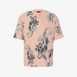 Hugo Paisley-print Oversized Cotton T-shirt