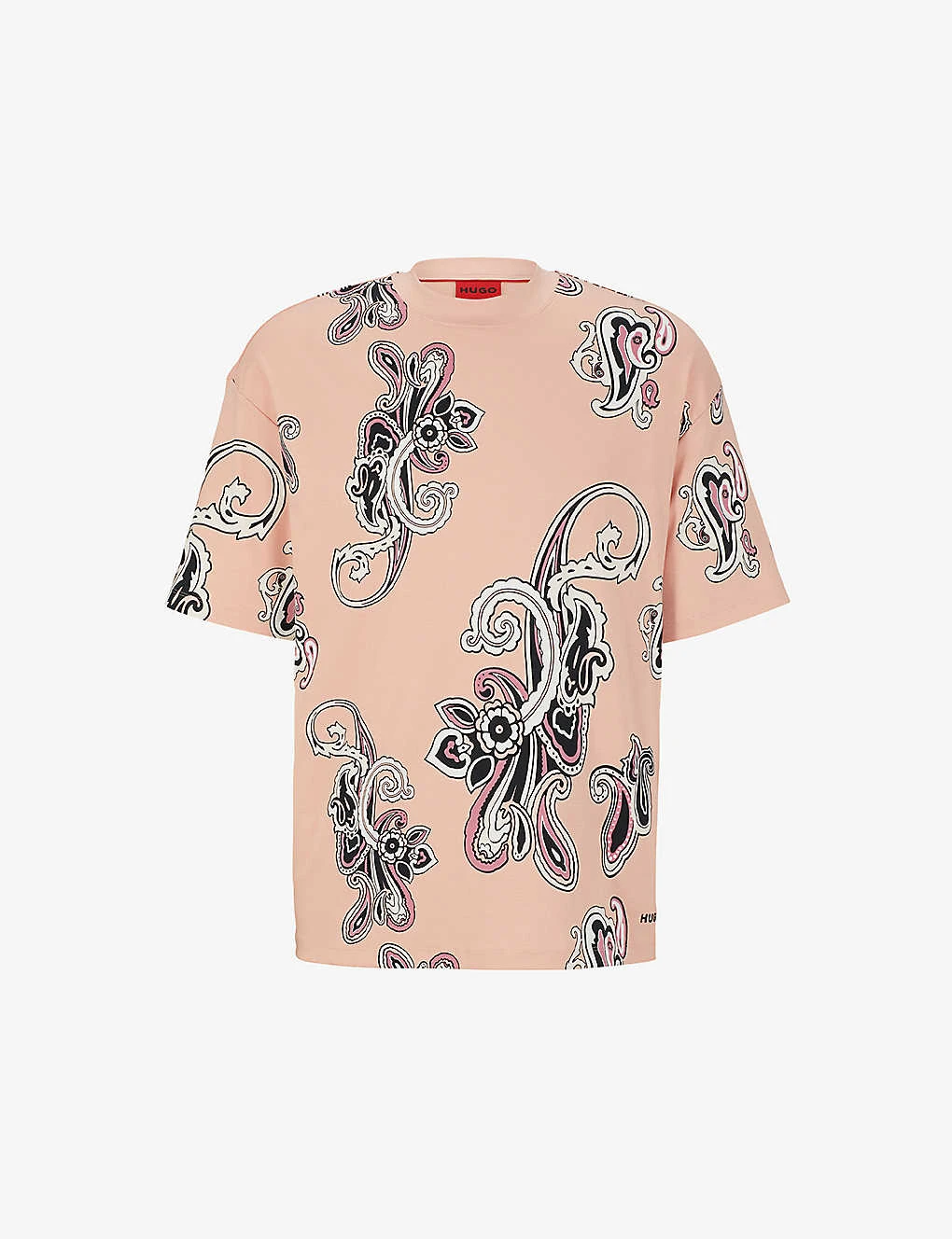 Hugo Paisley-print Oversized Cotton T-shirt 1 Hugo Paisley-print Oversized Cotton T-shirt