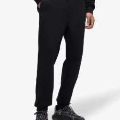 HUGO Relaxed-fit Tapered-leg Cotton-blend Jogging Bottoms -Default Template 4 R04101020 BLACK ALT02