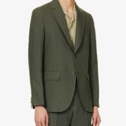 PAUL SMITH Single-breasted Regular-fit Linen Suit -Default Template 4 R04114878 GREEN ALT02