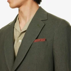 PAUL SMITH Single-breasted Regular-fit Linen Suit -Default Template 4 R04114878 GREEN ALT04