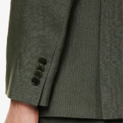 PAUL SMITH Single-breasted Regular-fit Linen Suit -Default Template 4 R04114878 GREEN ALT05